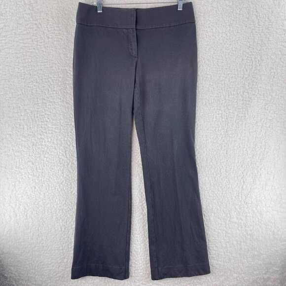Ann Taylor‎ LOFT Gray Straight Leg Julie Pants Womens Dress Career Wear Size 6 - Picture 1 of 15